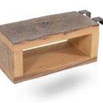 Nachtkastje Oud eiken Rough