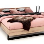 Eikenhouten bed industrieel met stalen U