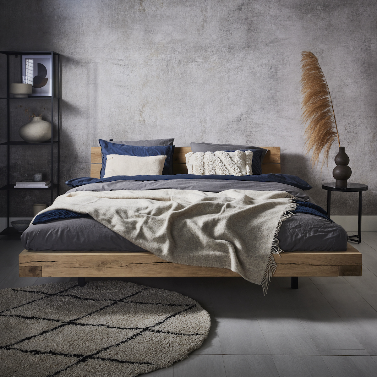 Massief eiken balkenbed 2