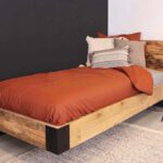 tweepersoonsbed oud eiken zwevend stoer