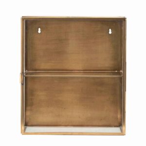 wandkast glas en brons