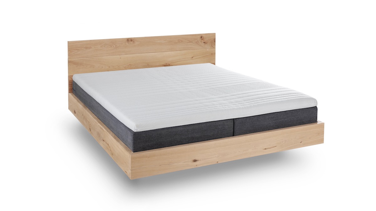 Zweven eikenhouten bed Zweven eikenhouten bed