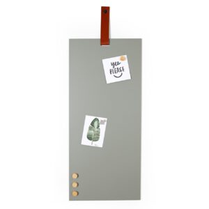 Stoer Magneetbord zwart met leer