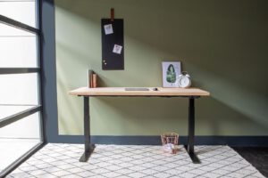 Zit-sta bureau massief eiken blad