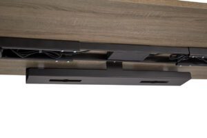 Close-up productfoto van de kabelgoot voor het bureau