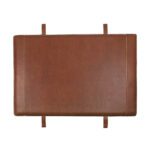 hoge hoog leren hoofdbord mat bruin met 4 lussen