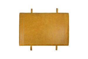 Hoge Leren Hoofdbord Okergeel Kjell