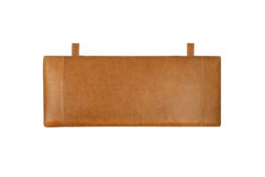 Lage Leren Hoofdbord Cognac FINN