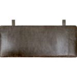 Lage Leren Hoofdbord Grijs FINN