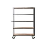 Productafbeelding van hoge zwarte kastje met 4 wielen