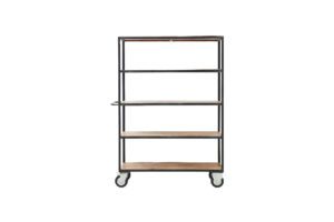 Productafbeelding van hoge zwarte kastje met 4 wielen