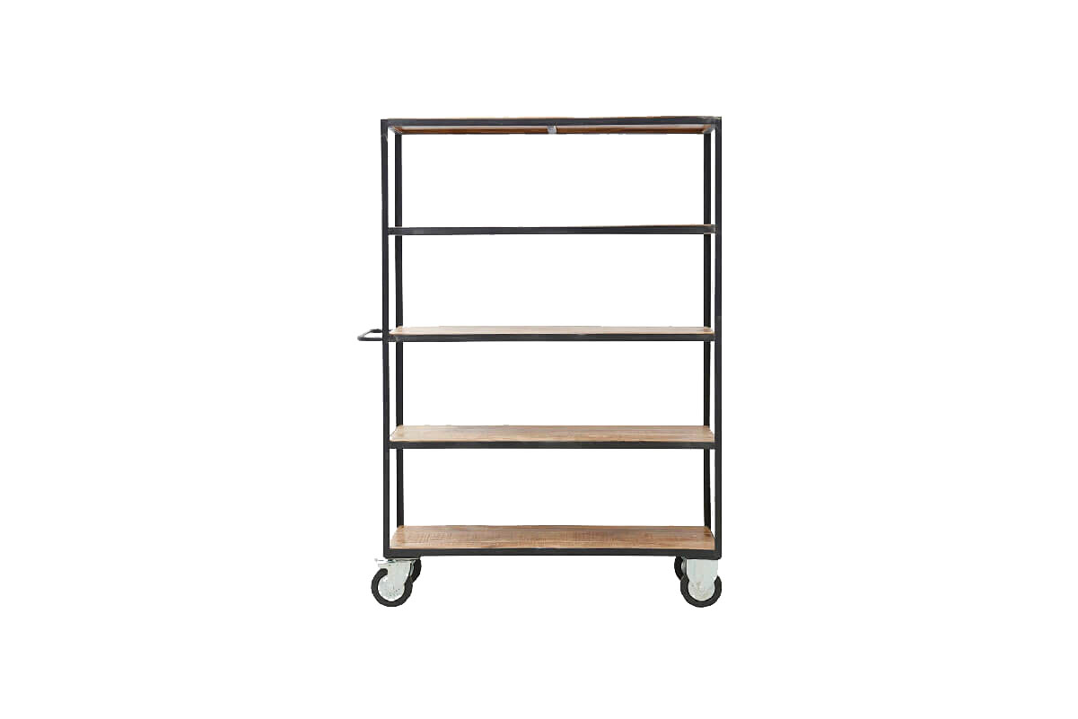 Productafbeelding van hoge zwarte kastje met 4 wielen Productafbeelding van hoge zwarte kastje met 4 wielen