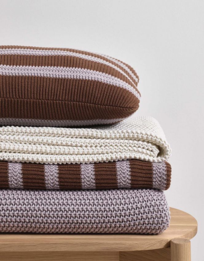 Sfeerfoto 5 Marc O'Polo Nordic gebreid kleed in de kleur gebroken wit